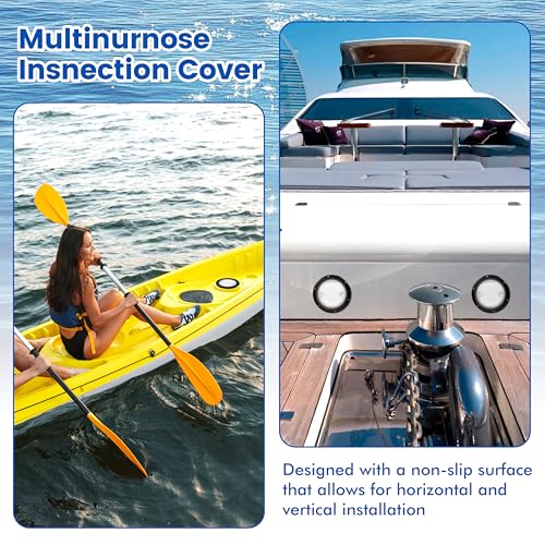 6-Inch Round Boat Deck Plate Inspection Hatch - White
