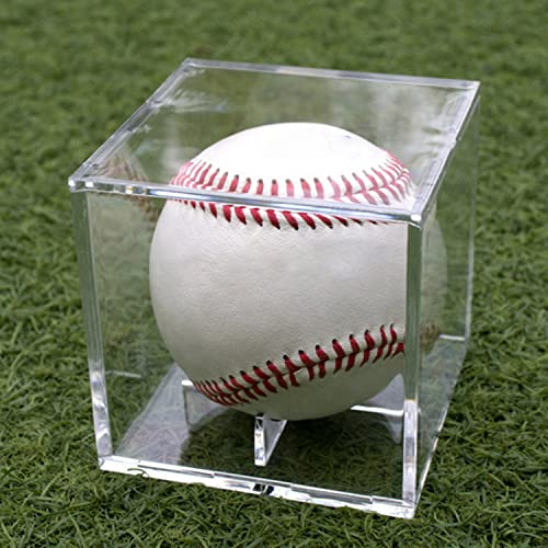 Acrylic Baseball Display Case - UV Protected Cube for Memorabilia - 2 Pack