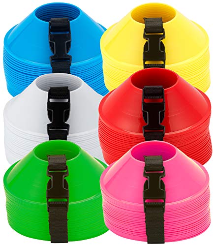 Pink Mini Soccer Cones Set of 25 – Durable Plastic Agility Markers for Sports & Training