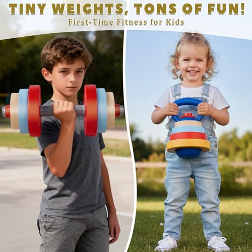 OCES 5-in-1 Kids Weight Set - Toddler Exercise Equipment & Mini Gym Kit