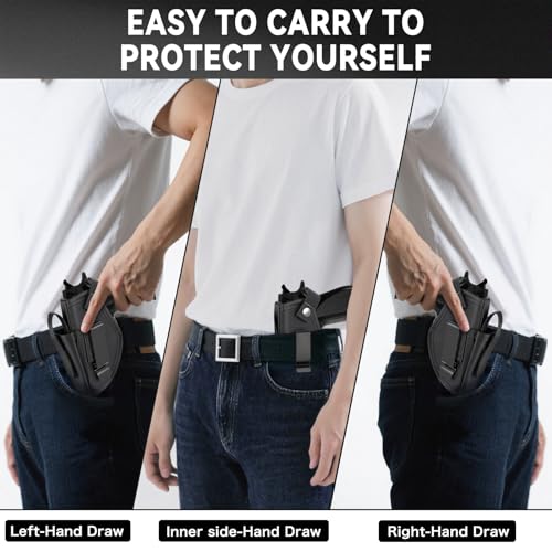 Concealed Carry Gun Holster for 9mm Pistols - IWB/OWB