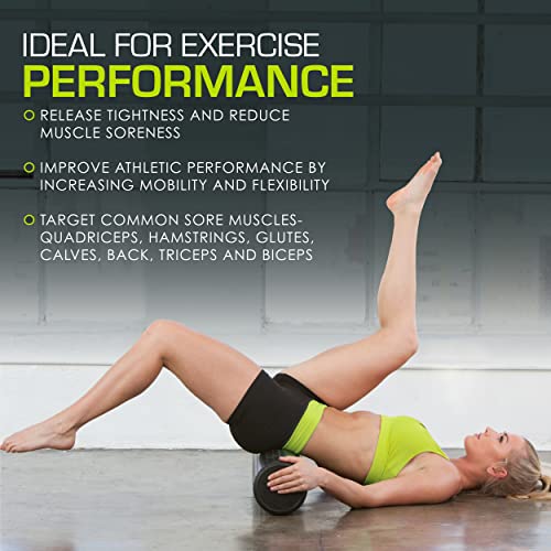 High Density Foam Roller - 12-Inch Firm Massage Tool for Muscle Recovery