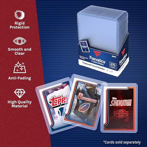 35pt Rigid Trading Card Top Loaders - 25 Count Standard Size Card Protectors