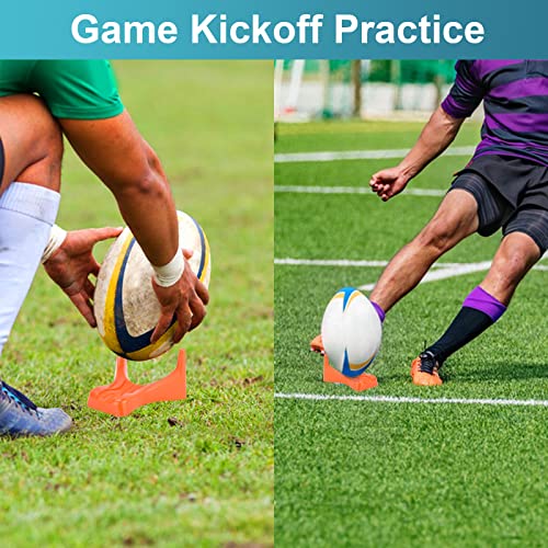 Football Kicking Tee Stand Set for Practice & Display - 6 Pcs
