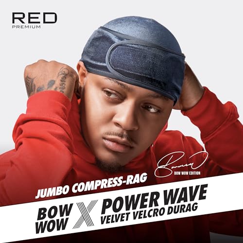 Premium Bow Wow Power Wave Durag - Jumbo Velvet Charcoal Gray