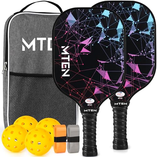 USAPA Approved Pickleball Paddles Set of 2 - Lightweight & Durable