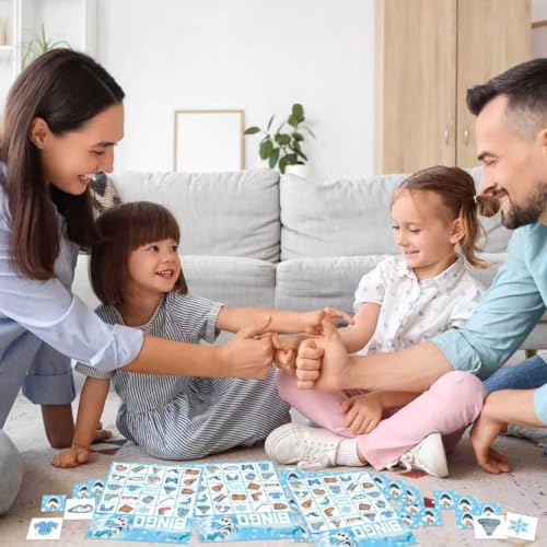 Snowman Christmas Bingo Game for 24 Players - Family Holiday Fun