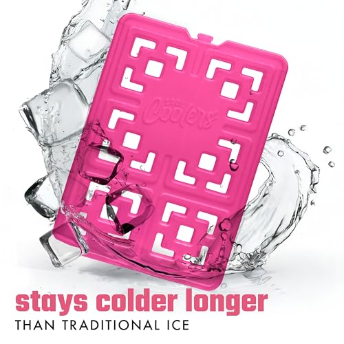 XL Reusable Ice Packs for Coolers - Hot Pink, 2 Pack
