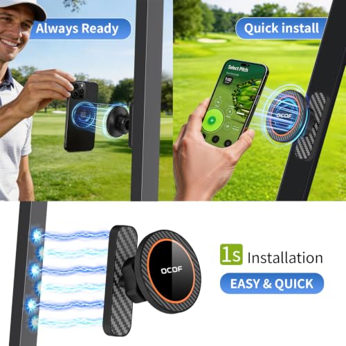 Magnetic Golf Cart Phone Holder with 360° Rotation - Universal Fit