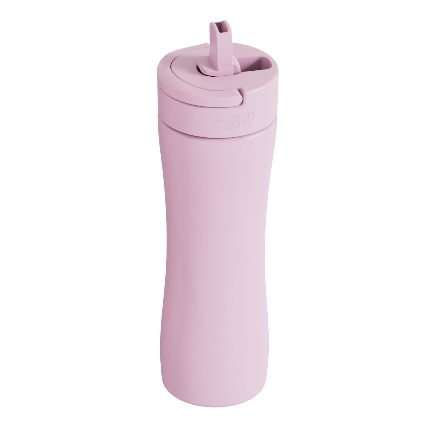 PerfectShaker LUMA Premium Stainless Steel Shaker with Built-in Straw - Double Wall Vacuum Insulated, Leak-Proof, Non-Toxic, ActionRod Mixing – Gym, Fitness & Travel Protein Shaker - 22oz (Blush)