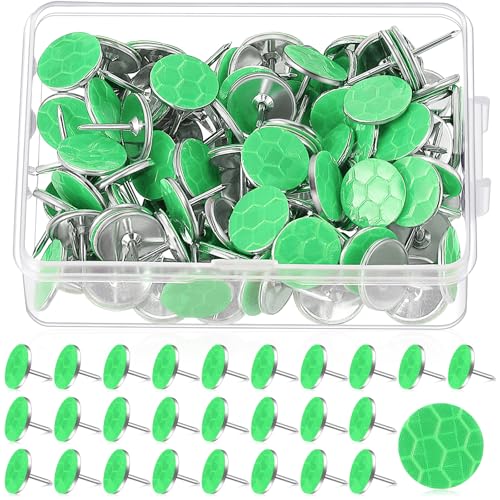Fullhawl 100 Green Reflective Trail Tacks for Hiking & Camping