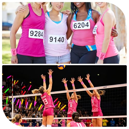 Breast Cancer Awareness Wristbands - 2 Pack Pink Ribbon