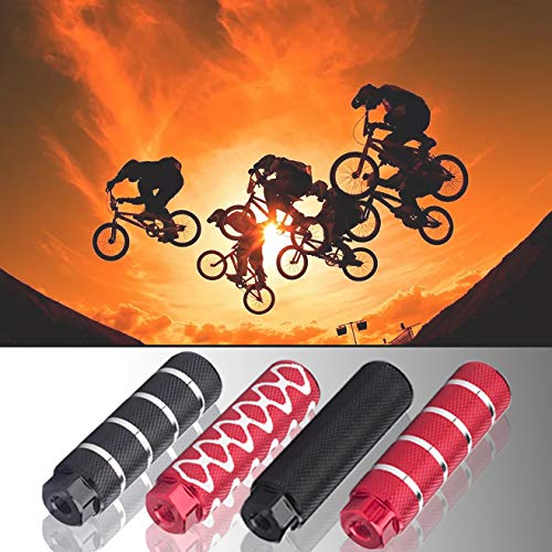 SMALLSTARIII Bike Pegs 2Pcs Aluminum Alloy Anti-Skid Lead Foot Bicycle Pegs 3/8 inch Axles