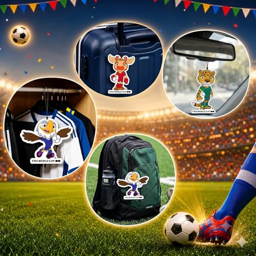 FIFA World Cup 2026 Air Freshener Set - 3 Mascots with Scents