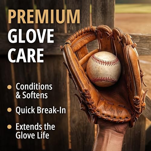 Eagle Baseball Glove Oil Conditioner with Applicator Cloth - Leather Softener & Break-In Treatment 250mL