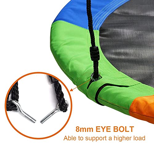 Juegoal 40 Inch Saucer Tree Swing - Large Outdoor Rope Swing for Kids & Family