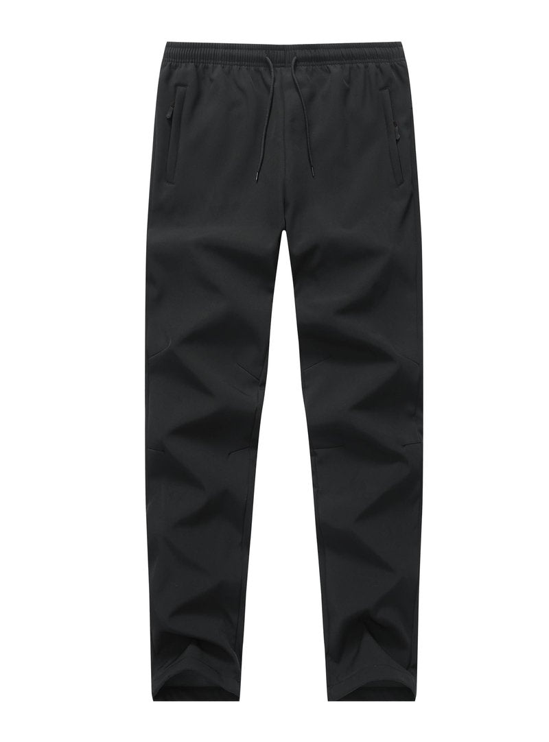 XiaoLongRen Men Fleece Lined Warm Hiking Pants Thermal Winter Ski Sweatpants(MenMenSkiPants33822Black34)