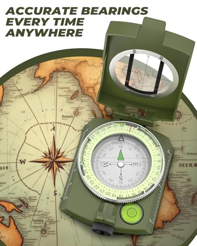 Lightweight Waterproof Orienteering Compass with Glow in Dark