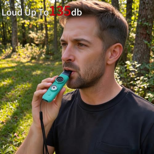 Jetfree Emergency Survival Whistle with Compass & Thermometer for Outdoor Safety