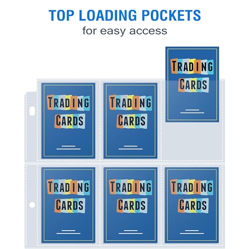 Sooez Trading Card Sleeves for Binder, Double Sided Holder, 36 Pack