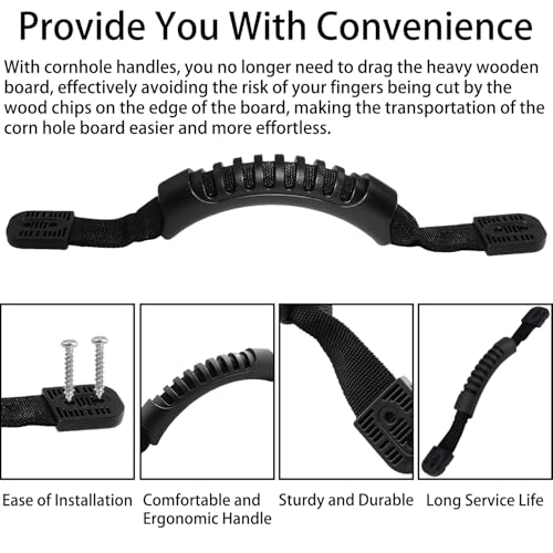 Cornhole Board Handles with Hardware - 2 Pack