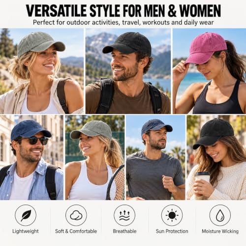 Kryxelia Rose Red Washed Baseball Cap - Adjustable Low Profile Dad Hat