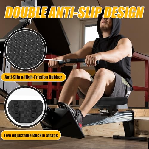 Exercise Bike Seat Cushion - Comfort Foam Pad with Washable Cover - Black