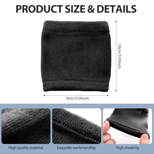 Dance Shoe Covers - 8 Pairs, Large, Classic Style, Black & Dark Gray