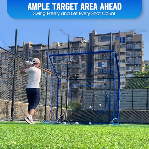 7x7FT Baseball Softball Net with Blocking System for Practice