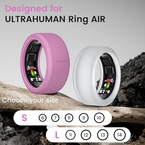 10-Pack Silicone Ring Protector Cover for Smart Rings - Size L (11-14)