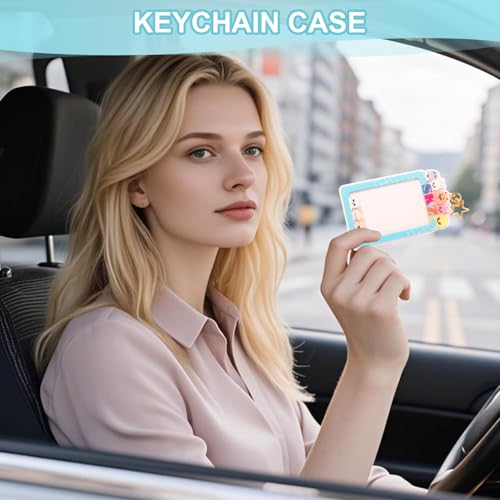 Cute Animal Photo Card Holder Keychain - ID & Credit Card Case