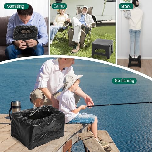 In-car Portable Toilet Collapsible Potty 15x13x3 Emergency Bathroom