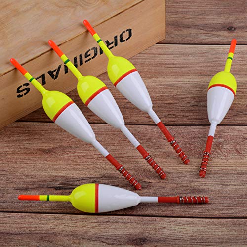 SILANON 1.97in x 0.91in x 5.63in Slip Bobbers, 10pcs — Wood Fishing Floats for Crappie, Catfish, Panfish, Walleye