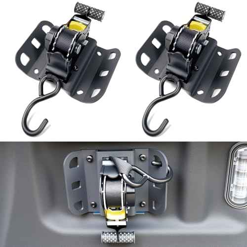 2PCS Retractable Ratchet Straps for 2015-2025 Ford F150, Retractable Tie Down Straps 10 Ft Self Retracting Tie Down, Super Duty Ford F150 Accessories