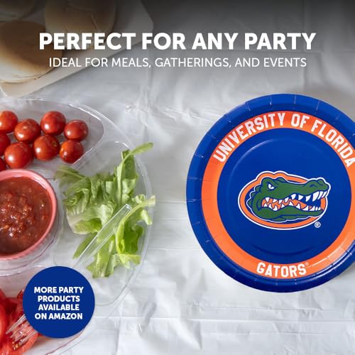 University of Florida 20-Count 9-Inch Paper Plates for Parties