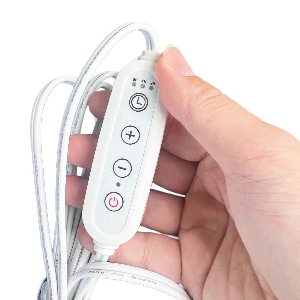 Pendant Light Cord with E26/E27 Socket, 15FT Extension Cable, Stepless Dimming, 2/4/8H Timer, On/Off Switch, Lampshade Holder – Hanging Light Kit for DIY Pendant Lamp, Plug in Pendant Lighting – White