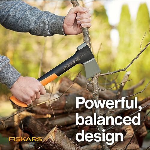 Fiskars X7 14-Inch Compact Hatchet for Camping & Wood Chopping - Durable & Lightweight