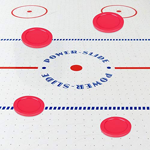 2.5-Inch Air Hockey Replacement Pucks - Red Durable Plastic (Pack of 4)