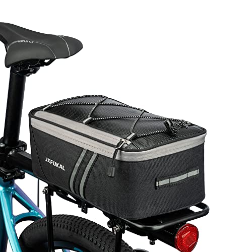 Waterproof Bicycle Rear Rack Bag with Rain Cover - 7L