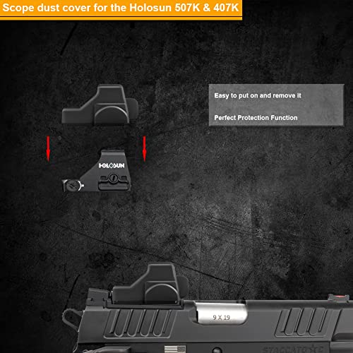Protective Scope Cover for Holosun 407K & 507K - 2 Pack