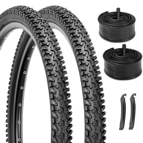 Hycline 26x2.125 MTB Bike Tires + 2 Tubes - Off-Road & Trail Replacement Set