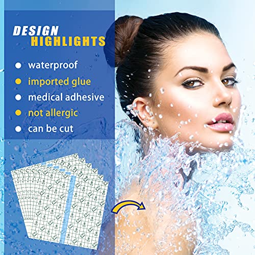 50 Pcs Waterproof Adhesive Bandages - 8 x 8 Inch Stretch Tape
