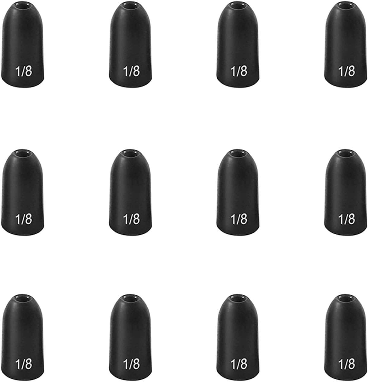 Tungsten Bullet Fishing Weights by [Brand Name] - 12 Pack Insert Free Worm Sinkers | 1/8 to 1/2 oz Sizes