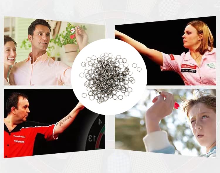 200 Pcs Dart Steel O-Rings - Durable Stainless Steel Ring Set