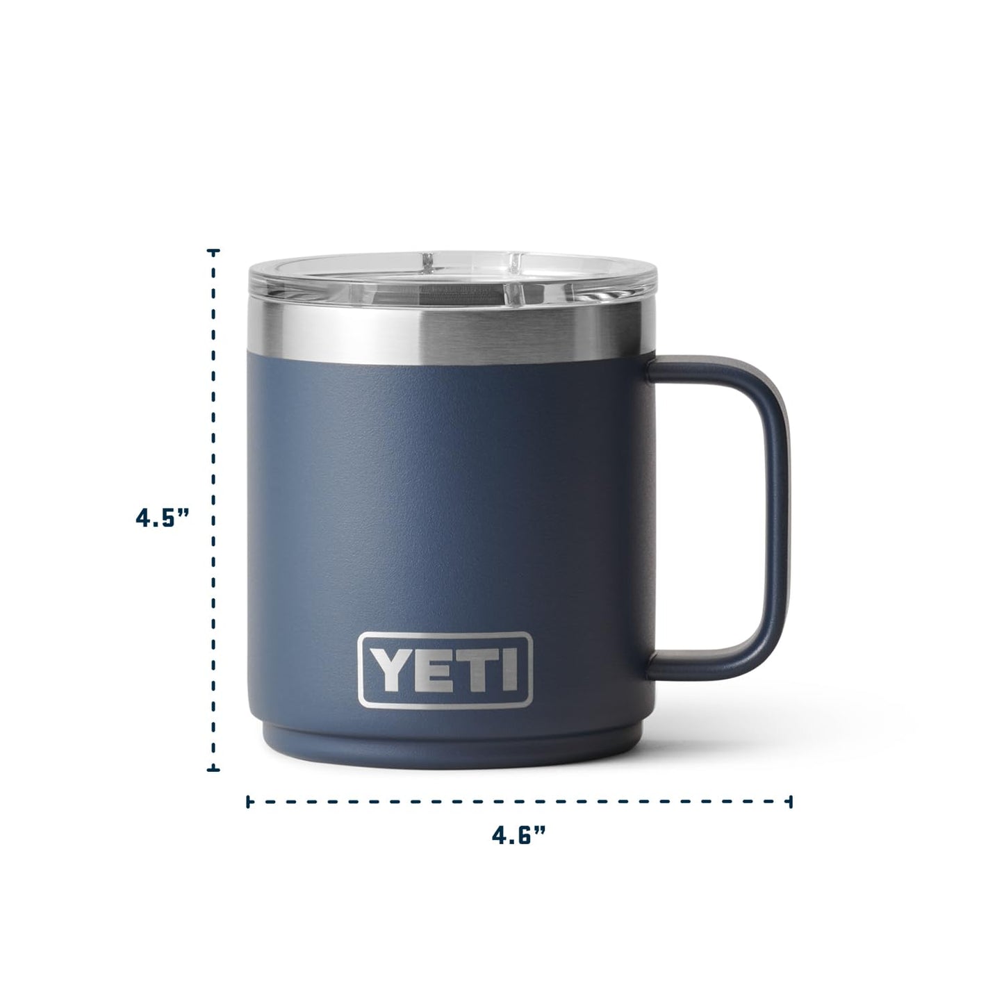 YETI Rambler 10 oz Ceramic Lined Stackable Mug, Vacuum Insulated, Stainless Steel with MagSlider Lid, Cherry Blossom