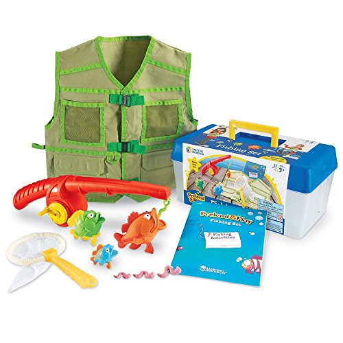 Kids Fishing Set with Tackle Box & Magnetic Reel - Toddler Water & Bath Toys