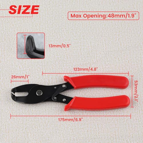 Strain Relief Crimper, Strain Relief Bushing Pliers Anti-Rust Low Carbon Steel Electrical Pliers Power Cable Fasten Wire Cable Tool for Assembly Electrical Strain Relief Bushing Wire Grommet