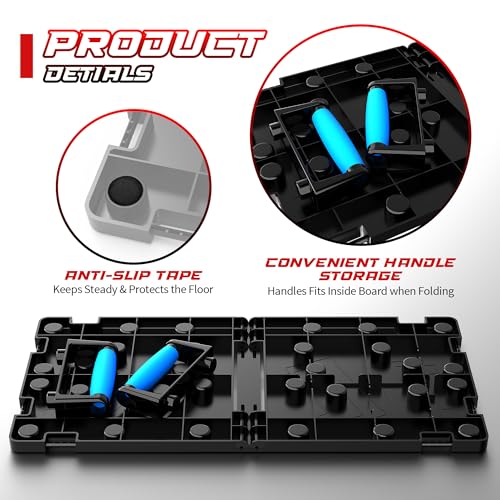 IUT Foldable 30-in-1 Push Up Board for Men, Black M11 Portable Workout Equipment