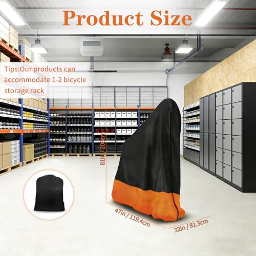 420D Waterproof Vertical Bike Rack Cover for Single Bicycle - Outdoor & Garage Use