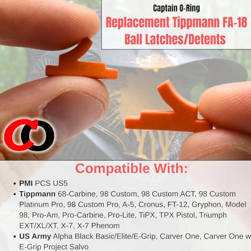 Replacement Ball Detent Latch for Tippmann Markers - 6 Pack